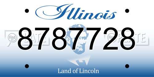 8787728 Illinois License Plate