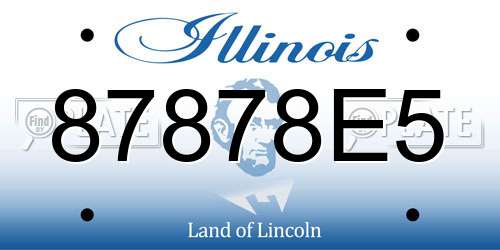 87878E5 Illinois License Plate