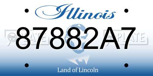 87882A7 Illinois License Plate