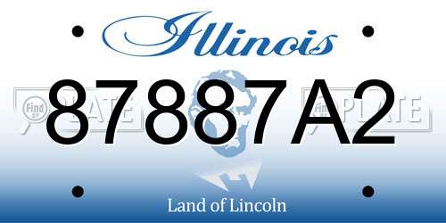 87887A2 Illinois License Plate