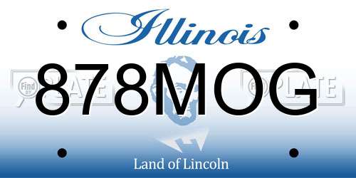 878MOG Illinois License Plate