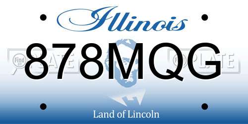 878MQG Illinois License Plate