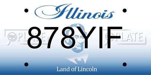 878YIF Illinois License Plate