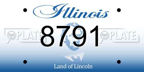 8791 Illinois License Plate