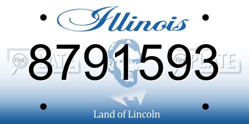 8791593 Illinois License Plate