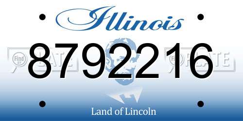 8792216 Illinois License Plate