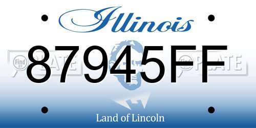 87945FF Illinois License Plate