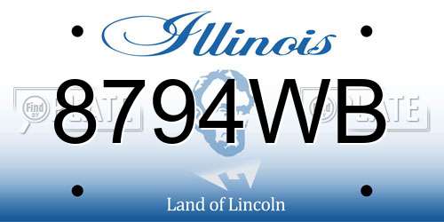 8794WB Illinois License Plate