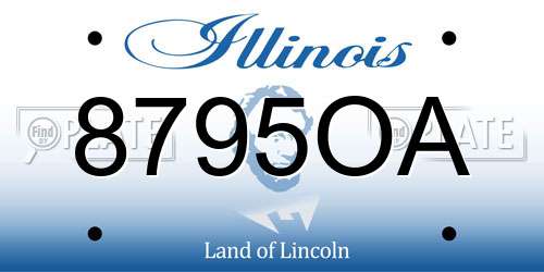 8795OA Illinois License Plate