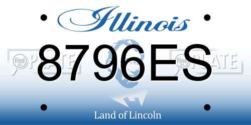8796ES Illinois License Plate