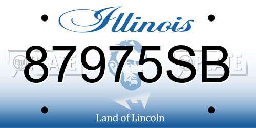 87975SB Illinois License Plate