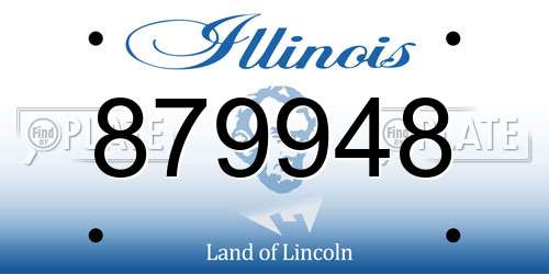 879948 Illinois License Plate