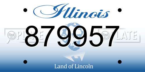 879957 Illinois License Plate