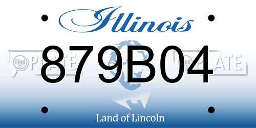879B04 Illinois License Plate