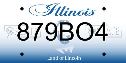 879BO4 Illinois License Plate