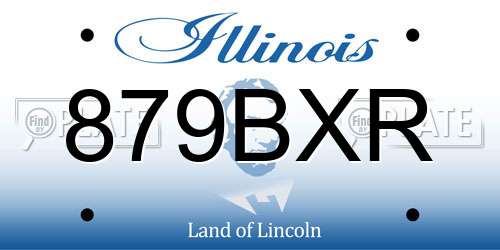 879BXR Illinois License Plate