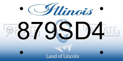 879SD4 Illinois License Plate
