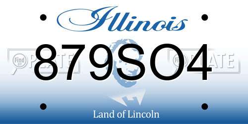 879SO4 Illinois License Plate
