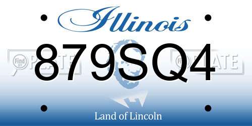 879SQ4 Illinois License Plate