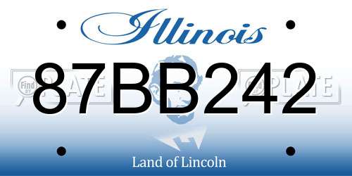 87BB242 Illinois License Plate
