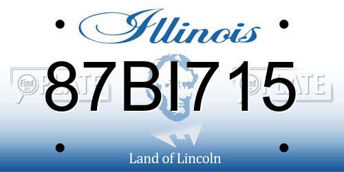 87BI715 Illinois License Plate