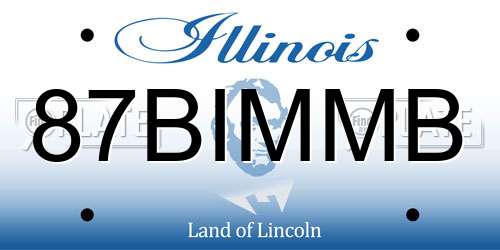 87BIMMB Illinois License Plate