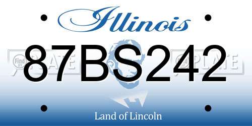 87BS242 Illinois License Plate