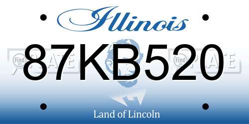 87KB520 Illinois License Plate
