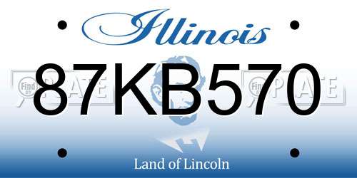 87KB570 Illinois License Plate