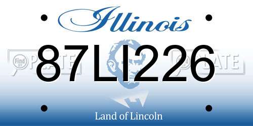 87LI226 Illinois License Plate