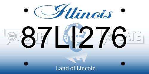 87LI276 Illinois License Plate