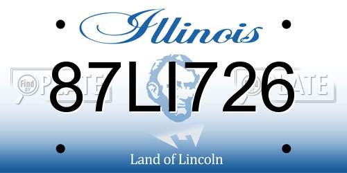 87LI726 Illinois License Plate