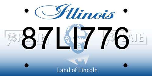 87LI776 Illinois License Plate