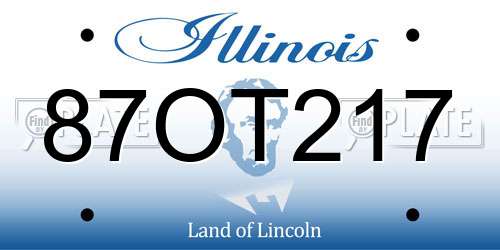 87OT217 Illinois License Plate