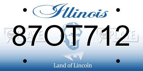 87OT712 Illinois License Plate