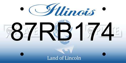 87RB174 Illinois License Plate