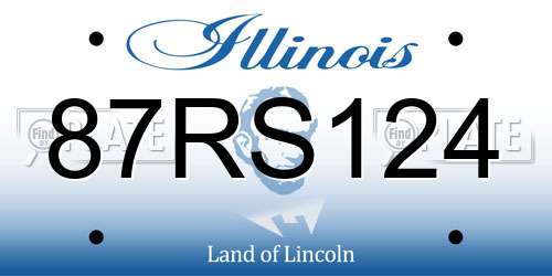 87RS124 Illinois License Plate