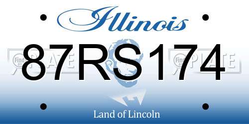 87RS174 Illinois License Plate