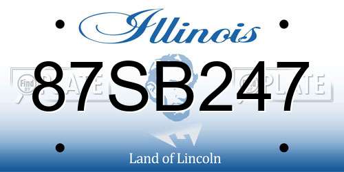 87SB247 Illinois License Plate