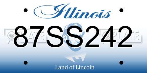 87SS242 Illinois License Plate
