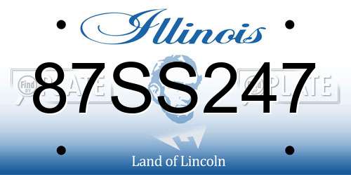 87SS247 Illinois License Plate