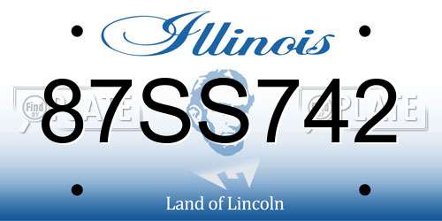 87SS742 Illinois License Plate