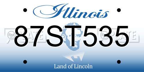87ST535 Illinois License Plate