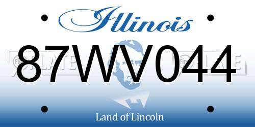 87WV044 Illinois License Plate