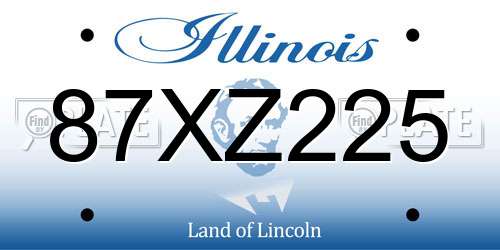 87XZ225 Illinois License Plate