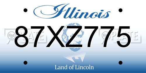 87XZ775 Illinois License Plate