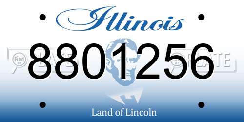 8801256 Illinois License Plate