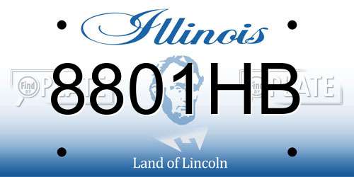 8801HB Illinois License Plate