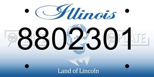 8802301 Illinois License Plate