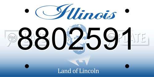8802591 Illinois License Plate